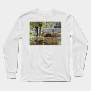 The Bridge at Giverny by Theodore Robinson Long Sleeve T-Shirt